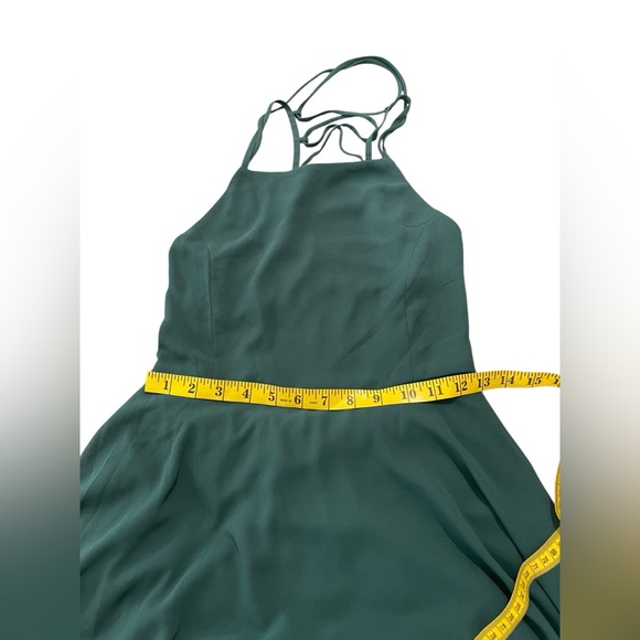 Lulus Strappy To Be Here Forest Green Lace-Up Maxi Dress Size L - Picture 15 of 16